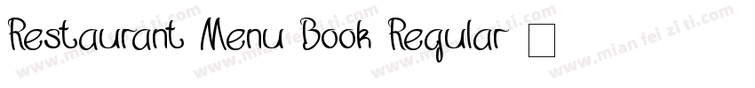 Restaurant Menu Book Regular字体转换